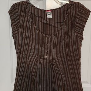 The North Face Brown Striped Blouse